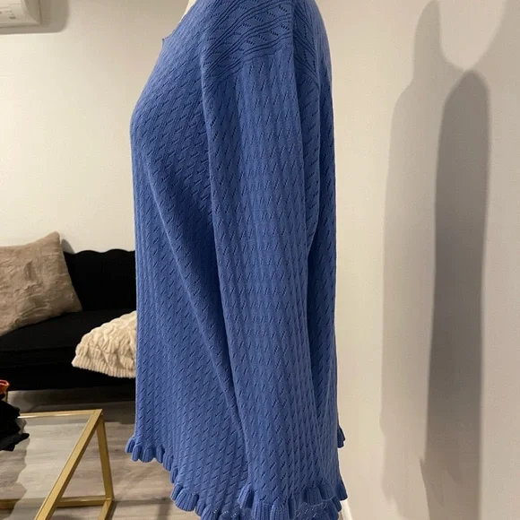 Brand New Jones New York Blue Knit Women's Top - Picture 5 of 9